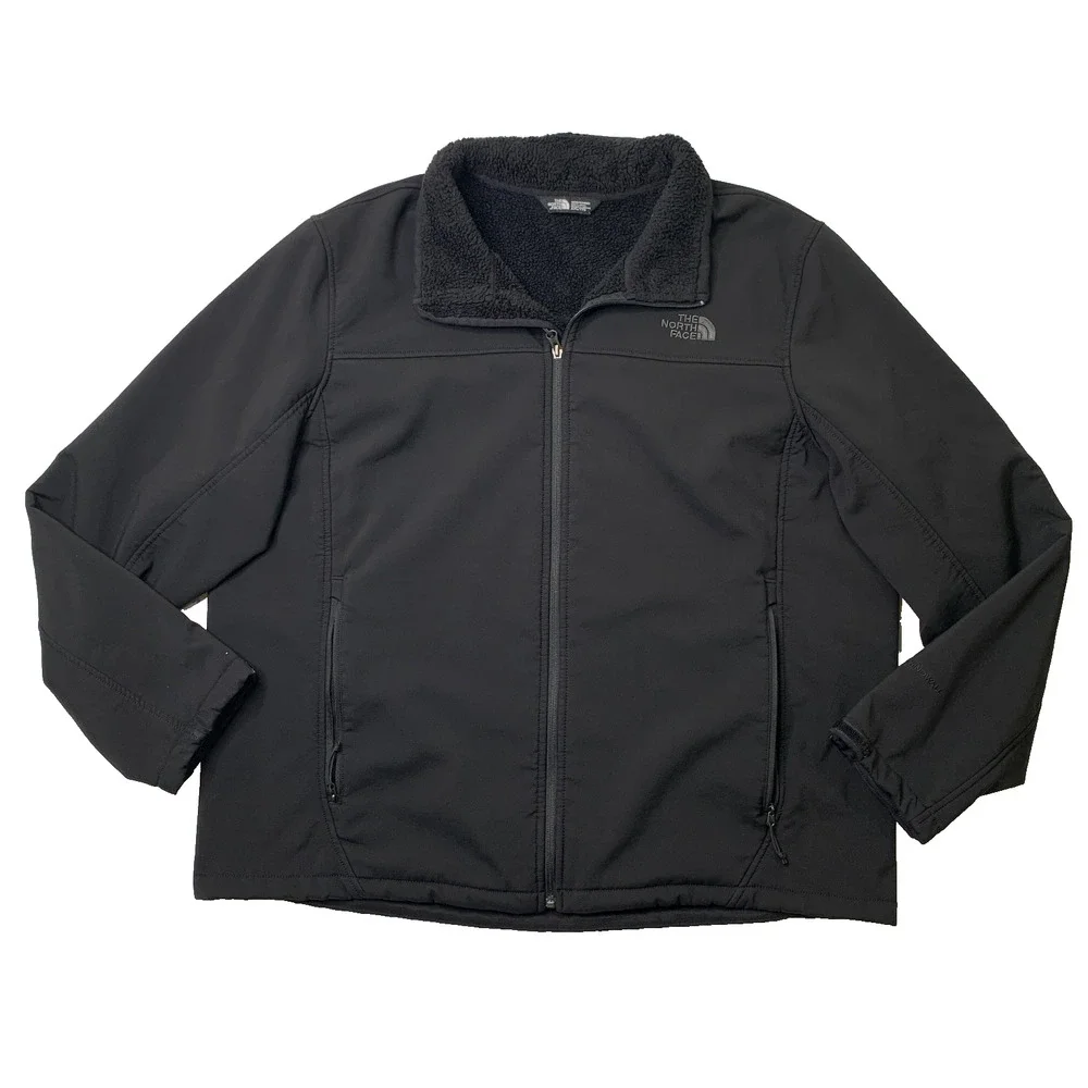 The North Face Jacket Men XXL Apex Chromium Thermal Full Zip Pile Lined Windwall